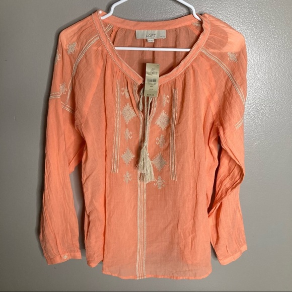 LOFT Tops - NWT Ann Taylor LOFT Embroidered Blouse